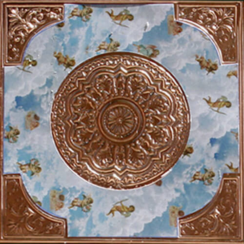 Copper Ceiling Square Decoration - Angels