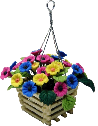 Bright Trumpet Flowers Hanging Basket