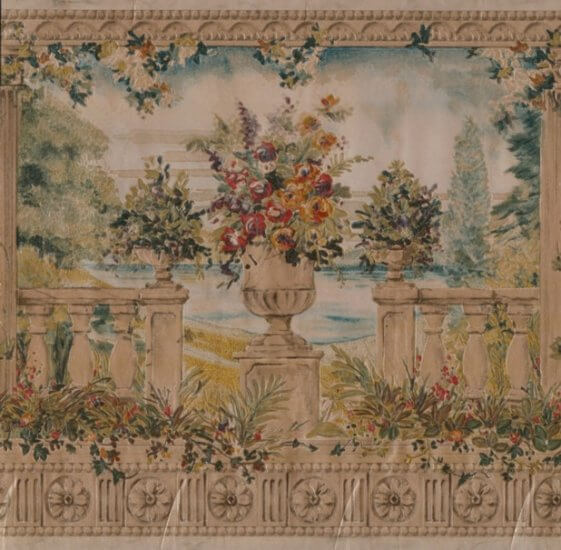 Floral Urn Wall Mural