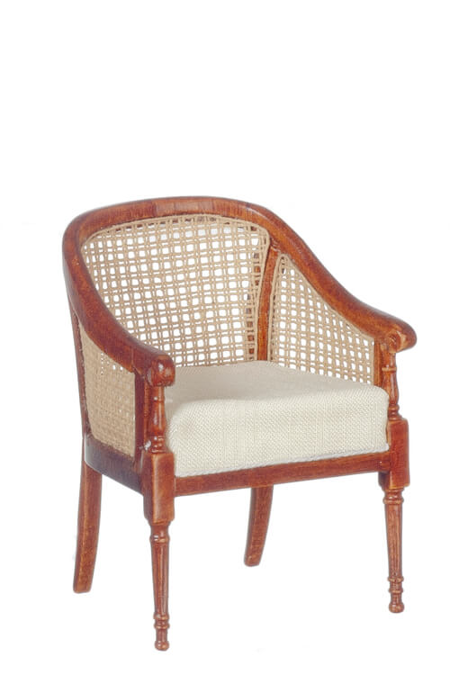 1850 Rococo Cane Tub Chair - Walnut