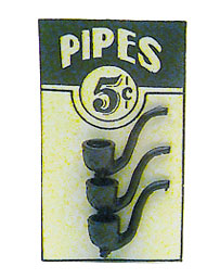 Dollhouse Miniature Store Counter Top Pipe Display with 3 Pipes  MUL3365B 