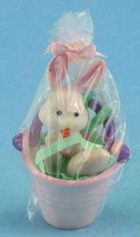 Wrapped Pail w/ Bunny