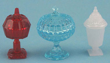 3 Candy Dishes Assorted Colors