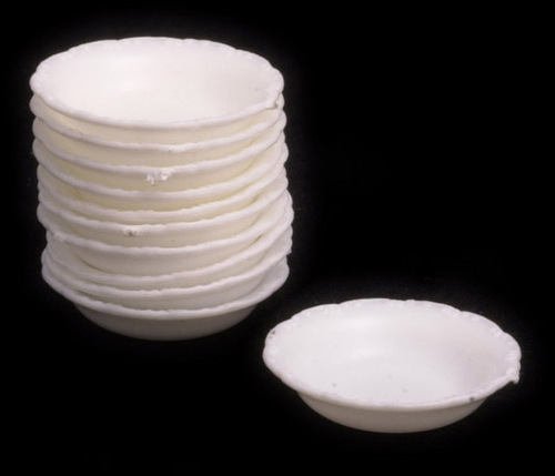12pc White Bowls Set