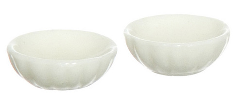 2pc White Bowls Set