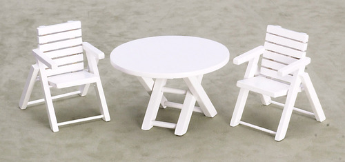 3pc Table & Chair Set - White