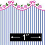 (image for) 1/2in Scale Wallpaper Blue Garland 6pc