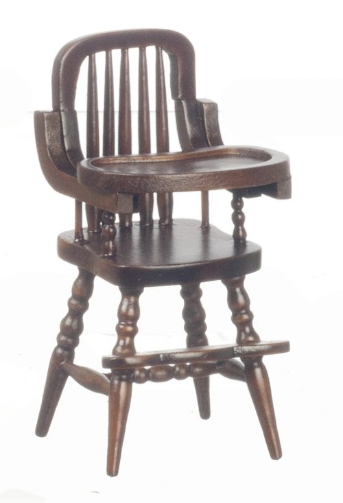 Victorian High Chair - Walnut