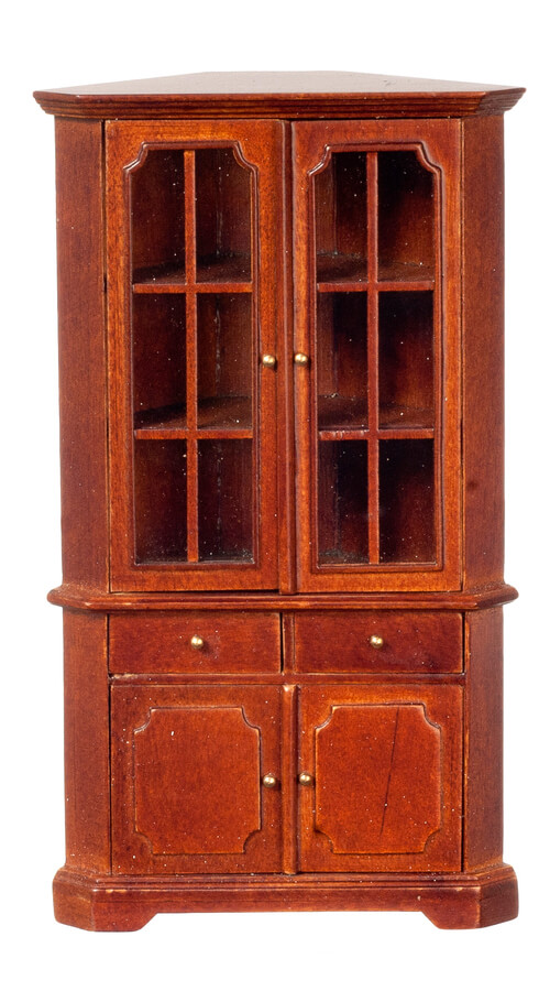 Arts & Crafts Style 19th Century Corner Cabinet - Walnut