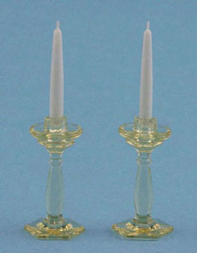 Amber Candle Holders- Plastic