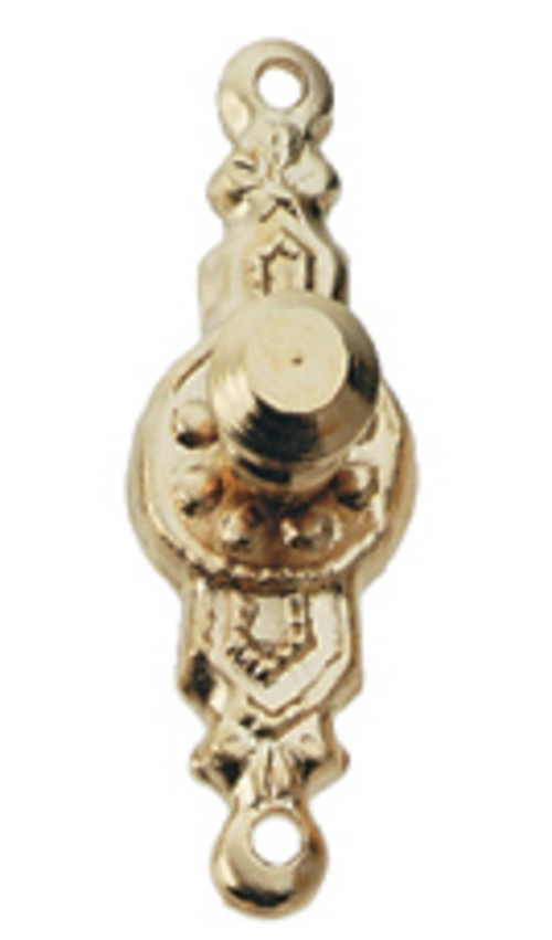 Ornate Brass Round Door Knob 2pc