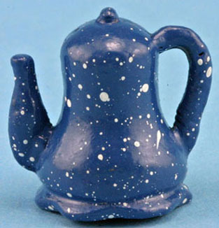 Blue Splatterware Coffee Pot