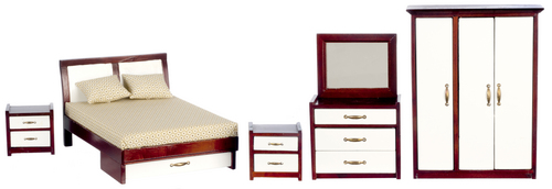 Mahogany Modern Bedroom Set - 5pc