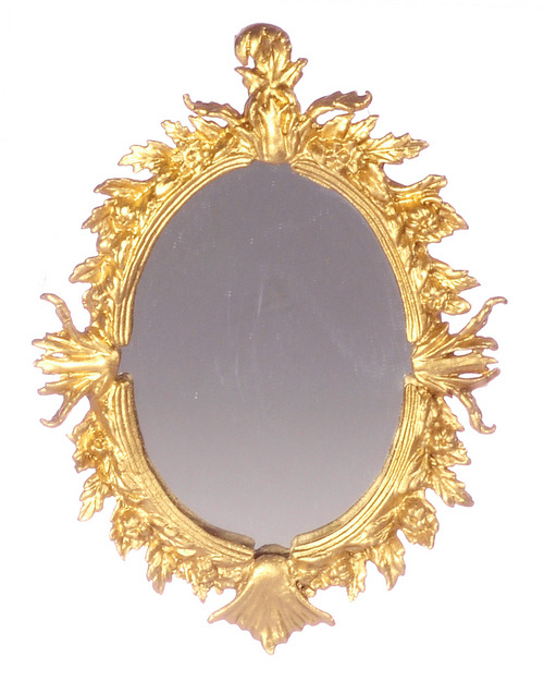 Ornate Oval Gold Wall Mirror