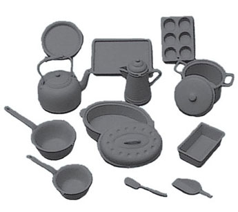 14pc Black Cookware Set