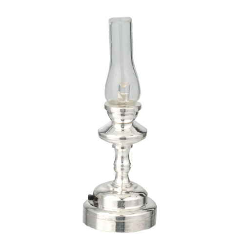 LED Silver Hurricane Lamp