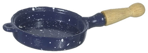 Blue Splatterware Frying Pan