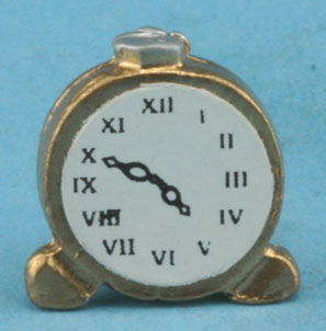 Gold Alarm Clock w/ Roman Numerals
