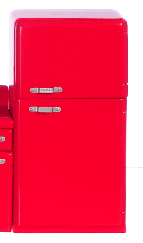 1950s Refrigerator - Red