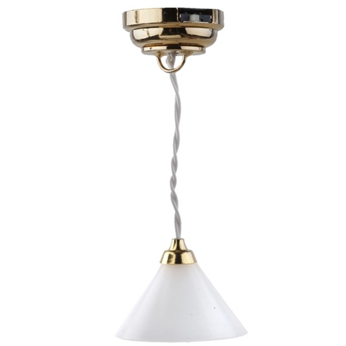 LED Modern Hanging Lamp w/ Plastic Cone Shade