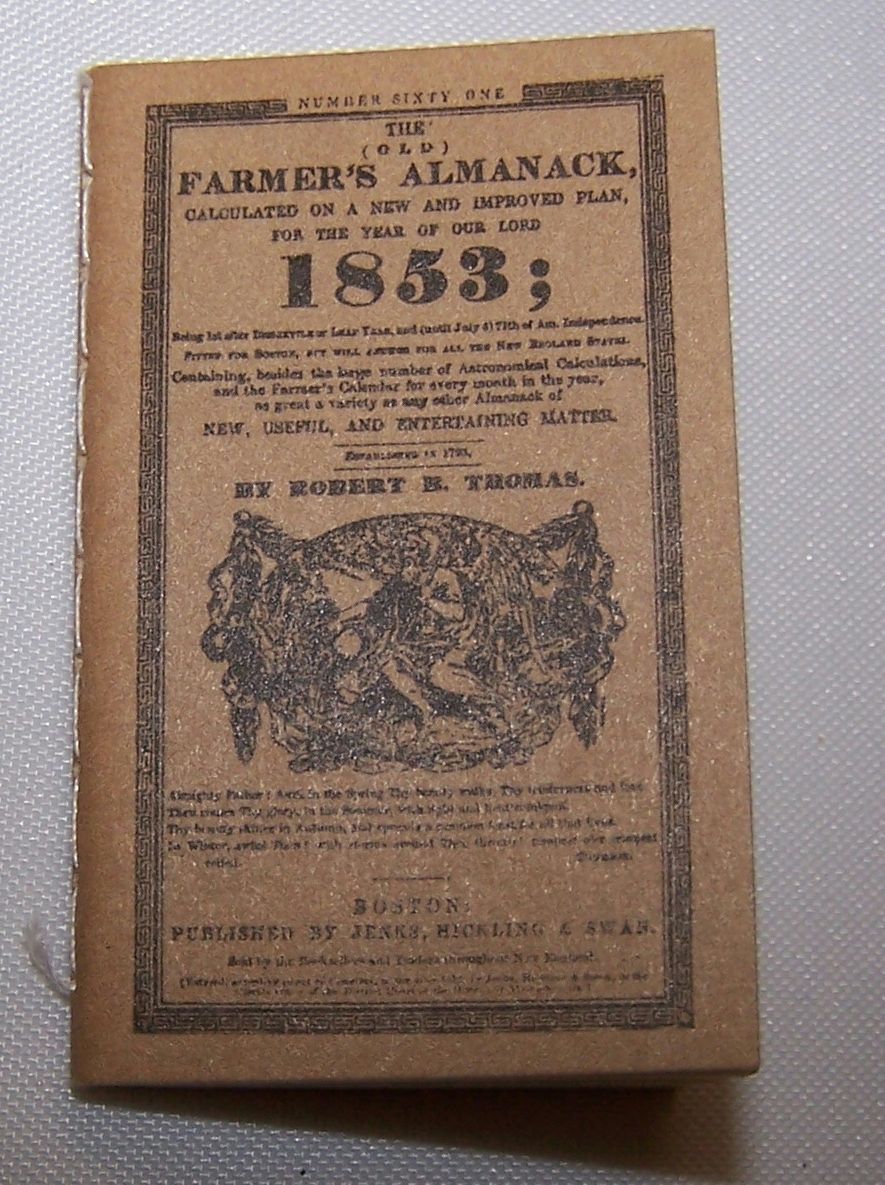 1853 Farmers Almanac