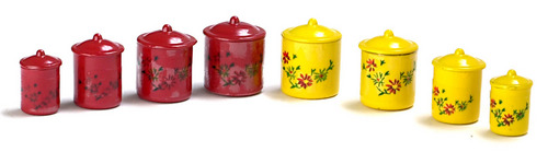 4pc Canister Set Assorted Colors
