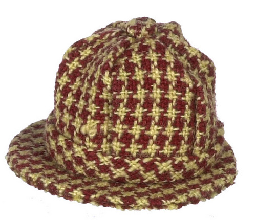 Mens Checkered Red Hat