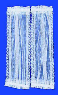 Double French Door Curtain Panels White