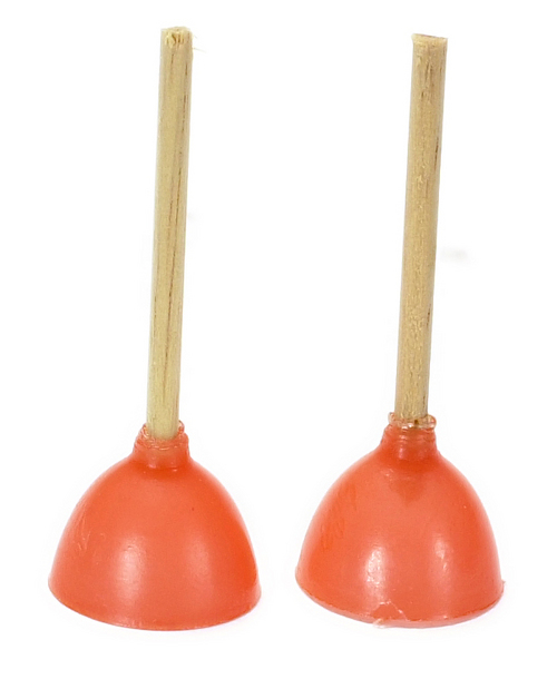 Bathroom Plunger 2pc Mary's Dollhouse Miniature Accessories