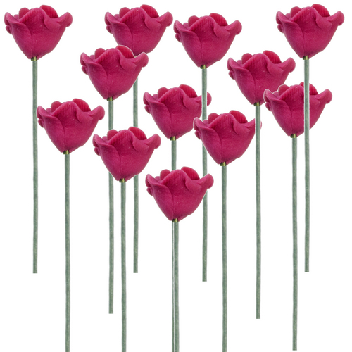 1dz Rose Colored Rose Stems