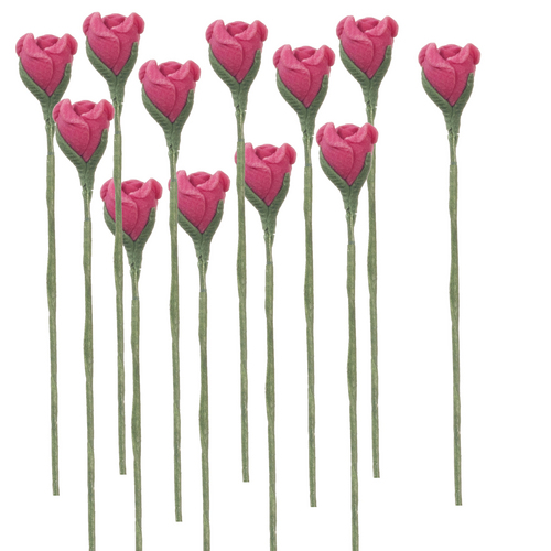 1/2 Inch 1dz Rose Colored Rose Stems