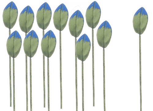 1dz Blue Tipped Plant Leaf Stems