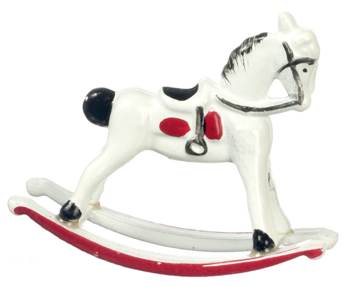 Small Metal Rocking Horse - White
