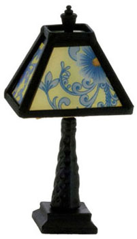 Black Ornate Tiffany Lamp 12v
