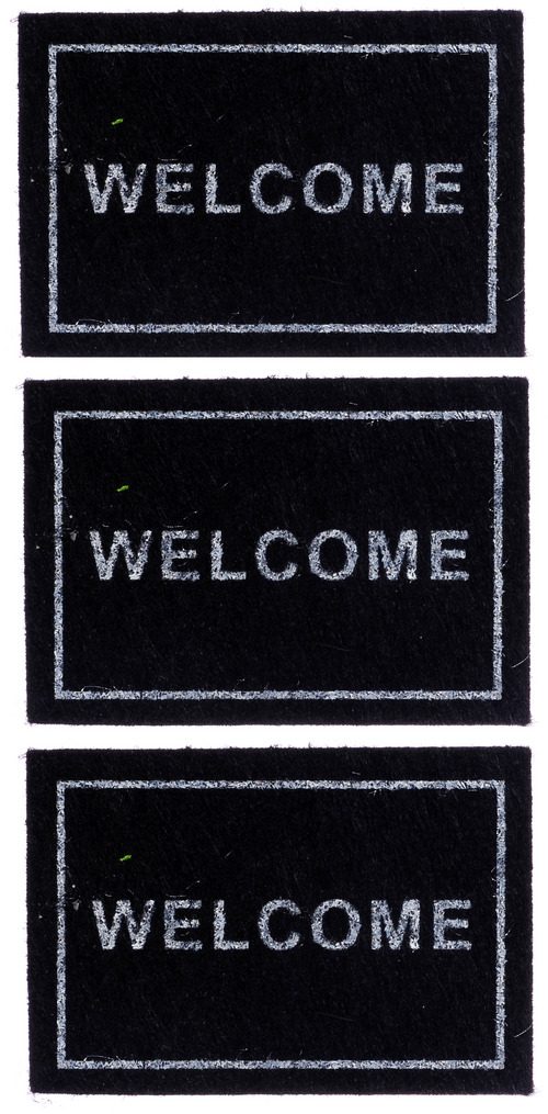Black Welcome Mats 3pc