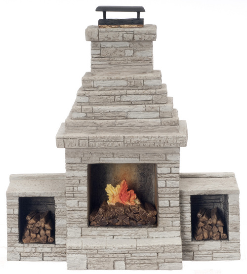 Large Outdoor Fireplace