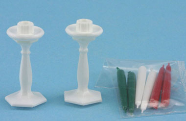 White Candlestick Pair