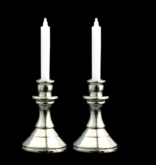 Silver Candlesticks Pair