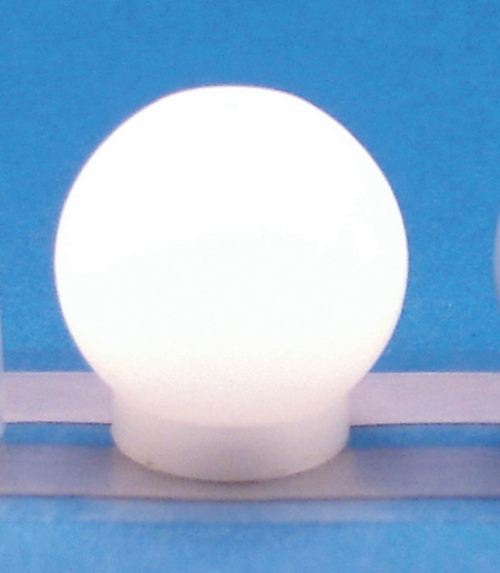 12v Round White Pin-In Ceiling Globe