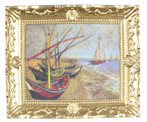 Boats at St Marie's by Vincent Van Gogh Framed
