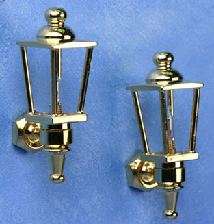Brass Colonial Coach Lamps 2pc 12v