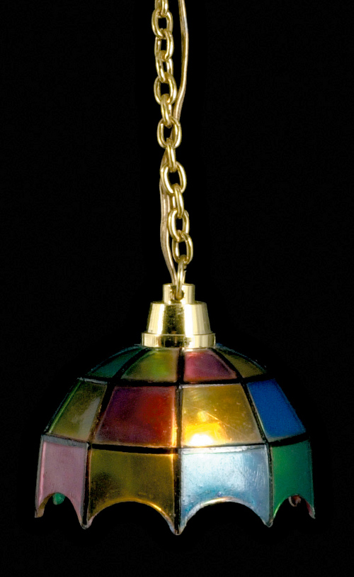 Colored Tiffany Hanging Lamp 12v