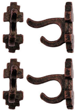 Wall Hooks Oil Rubbed Bronze 4pc