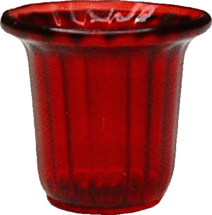 Red Glass Votive Candle Holder