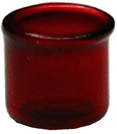Plain Red Glass Votive Candle Holder