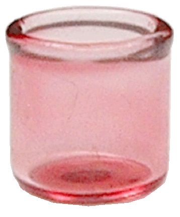 Plain Pink Glass Votive Candle Holder