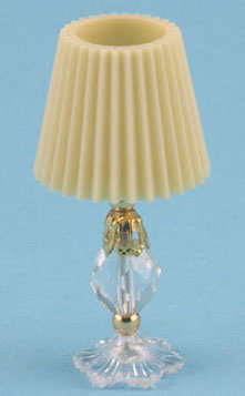 Crystal Table Lamp w/ Gold Trim Non-Electric