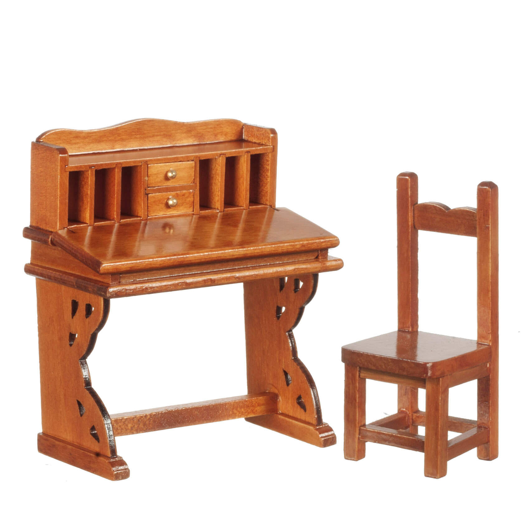 Writing Desk & Chair Set 2pc - Walnut