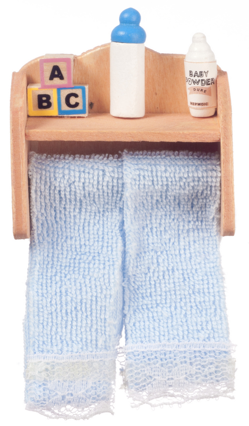 Baby Accessory & Towel Shelf - Blue
