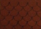 (image for) Red Fishscale Asphalt Shingles 157 Square Inches